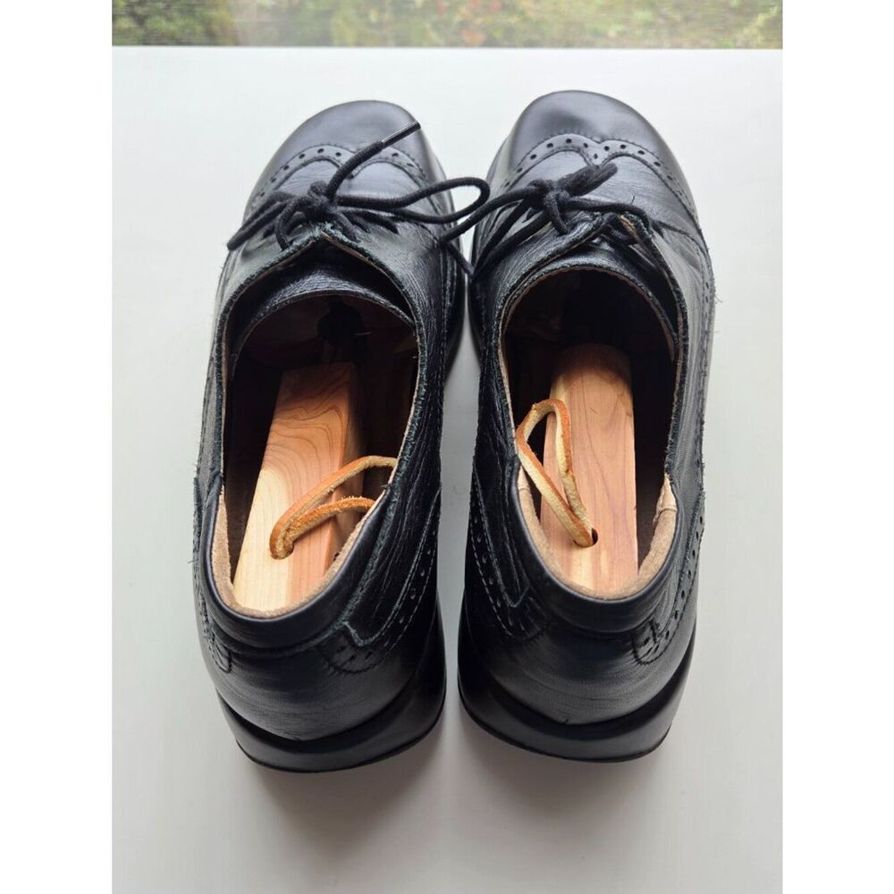 Dromedaris Hornbill Leather Comfort Lace Up Oxfords Size EU 42 Black Wingtip - Picture 5 of 9